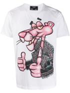 Domrebel Pink Panther Print T-shirt - White
