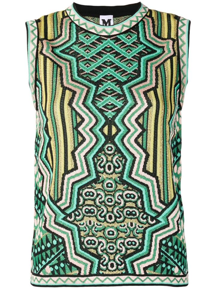 M Missoni Patterned Top - Green