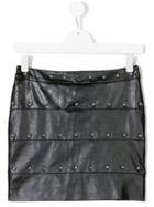 John Richmond Kids Teen Studded Faux Leather Skirt - Black