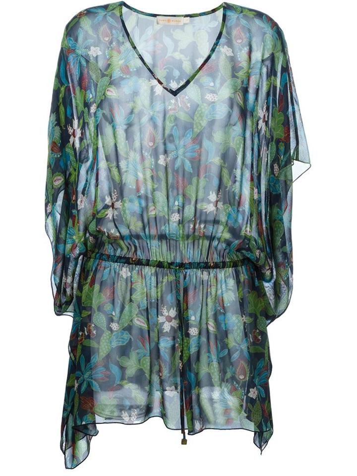 Tory Burch Floral Print Kaftan Dress