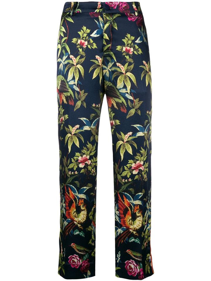 F.r.s For Restless Sleepers Floral-print Trousers - Blue