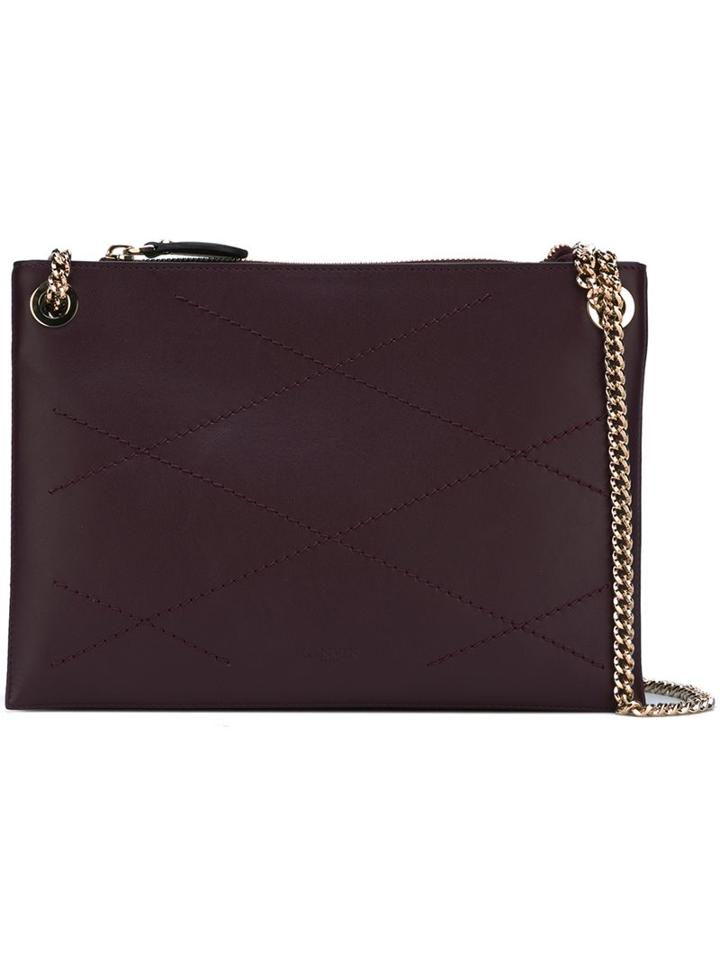 Lanvin 'sugar' Zipped Shoulder Bag, Women's, Red