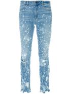 Alexander Wang Distressed Paint Splatter Jeans - Blue