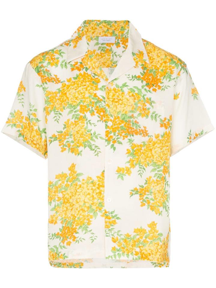 John Elliott Floral Print Short-sleeved Bowling Shirt - Yellow