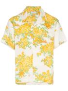 John Elliott Floral Print Short-sleeved Bowling Shirt - Yellow