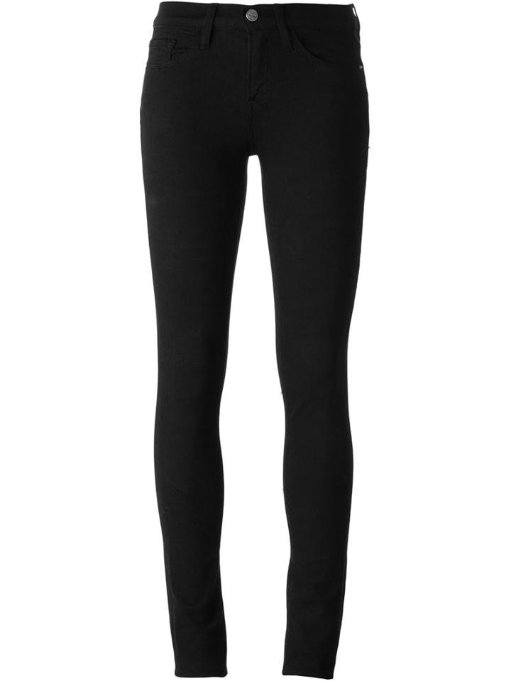 Frame Denim Skinny Jeans, Women's, Size: 28, Black, Cotton/polyester/spandex/elastane