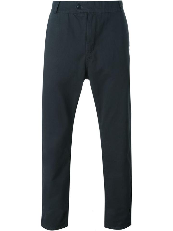 Wood Wood Oskar Chino Trousers, Men's, Size: 33, Blue, Cotton