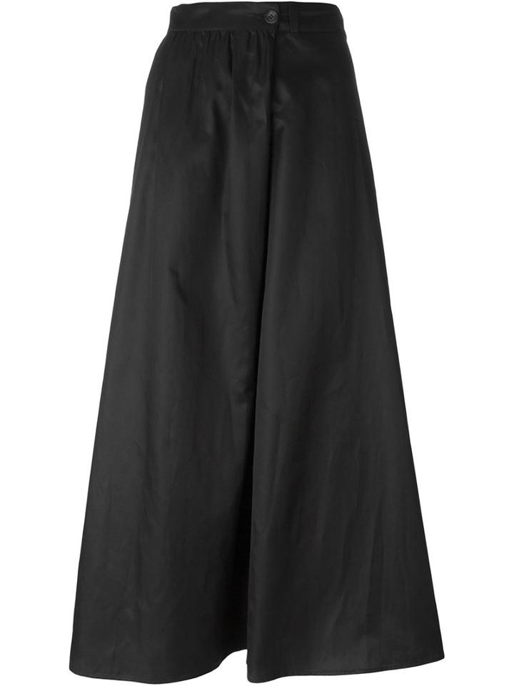 Mm6 Maison Margiela Wide Leg Culottes, Women's, Size: 40, Black, Cotton/cupro