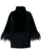 Drome High Neck Coat - Black