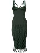 Dion Lee Honeycomb Bustier Dress - Green