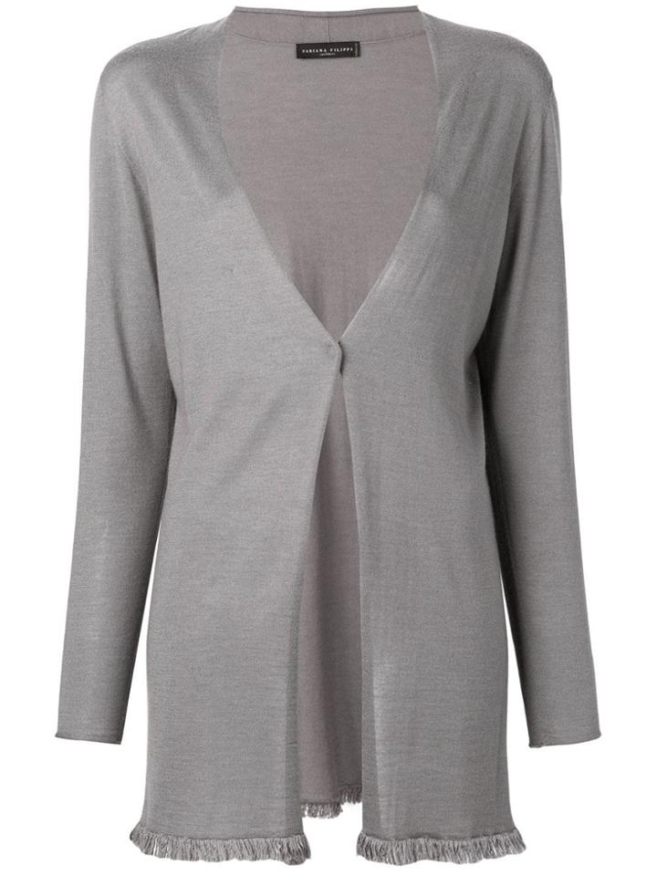 Fabiana Filippi One-button Knit Coat - Grey