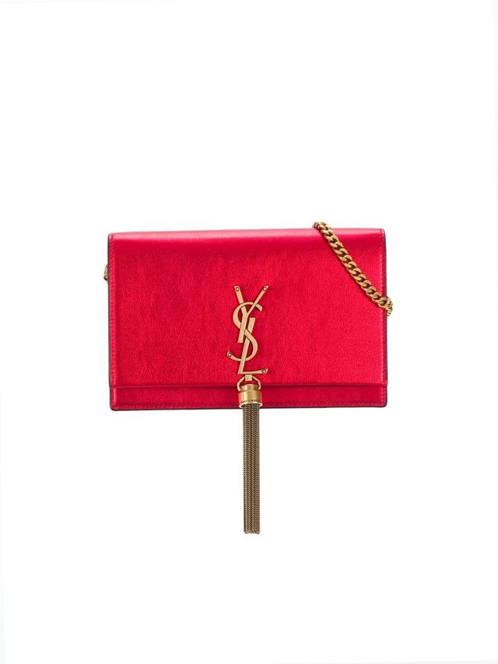 Saint Laurent Small Kate Cross-body Bag - Red