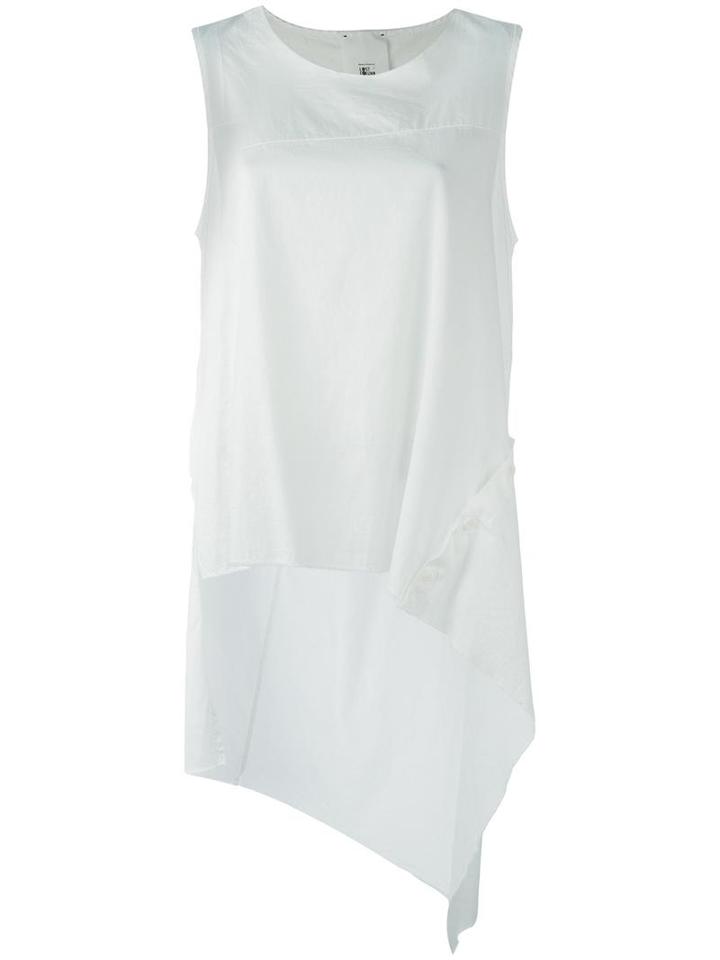 Lost & Found Rooms Buttoned Tank Top, Women's, Size: Medium, White, Cotton