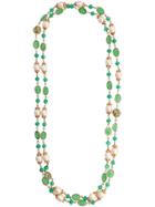 Chanel Vintage Green Stone Necklace - Gold