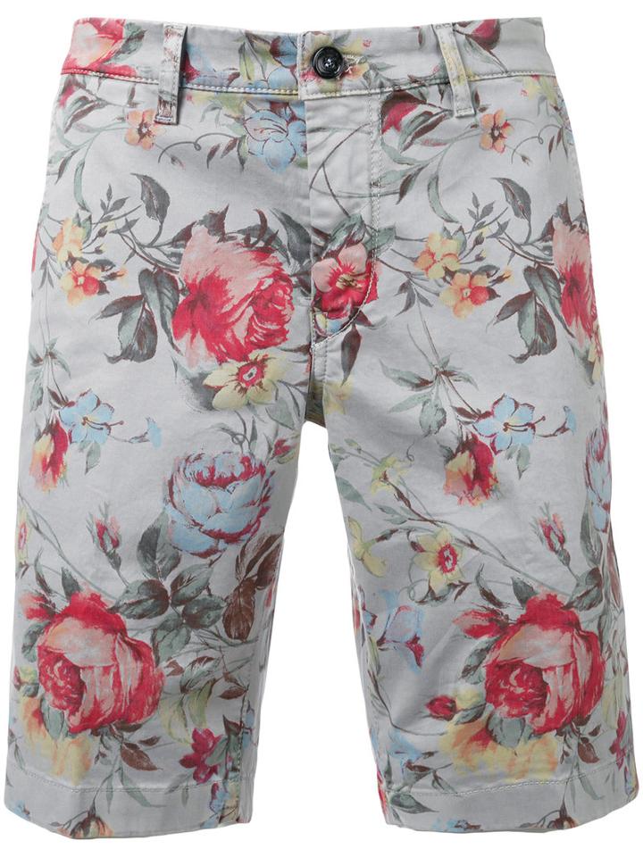 Re-hash - Floral Shorts - Men - Cotton/spandex/elastane - 35, Grey, Cotton/spandex/elastane