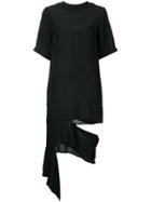 Rokh Asymmetric T-shirt Dress - Black
