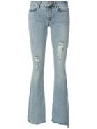 Dondup Frayed Bootcut Jeans - Blue