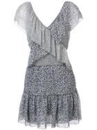 Derek Lam 10 Crosby - Embroidered Frill Dress - Women - Silk - 6, Black, Silk