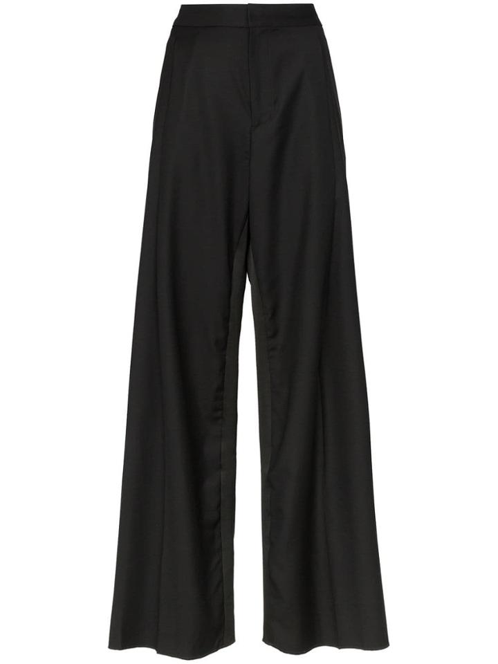 Wales Bonner Wide Leg Trousers - Black