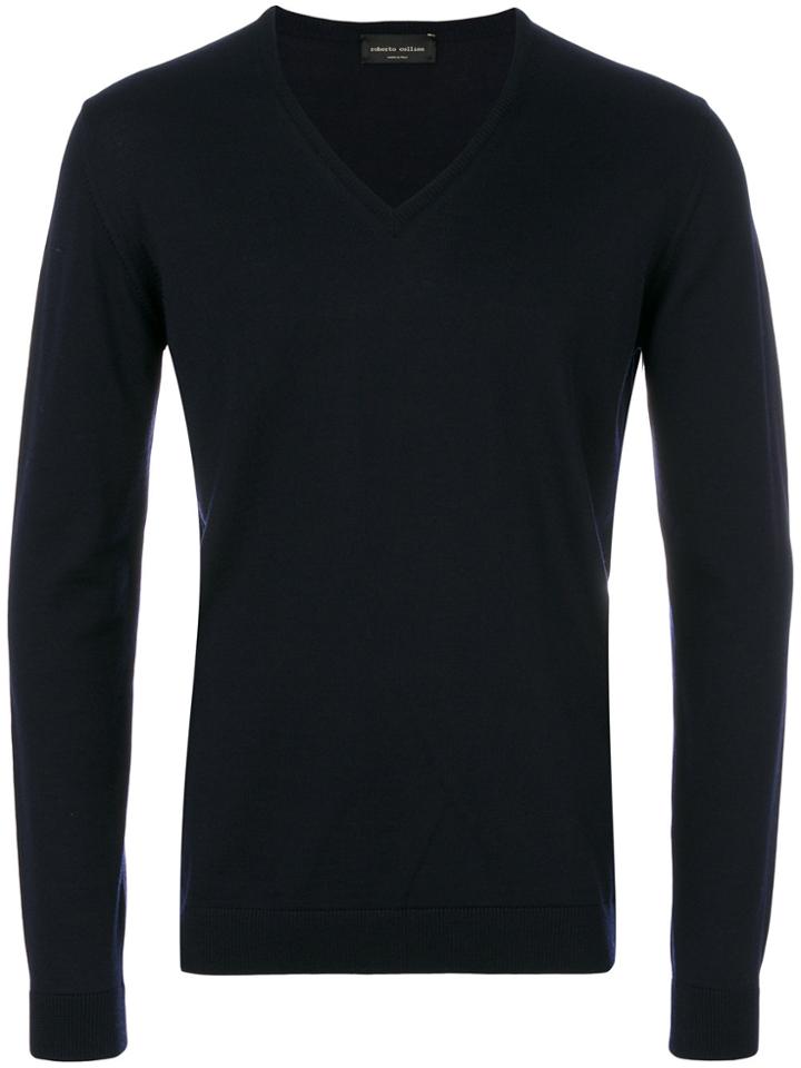 Roberto Collina V-neck Sweater - Blue
