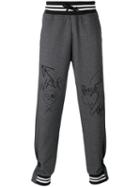 Vivienne Westwood Anglomania - Stripe Panel Printed Sweatpants - Men - Cotton/polyester - S, Grey, Cotton/polyester