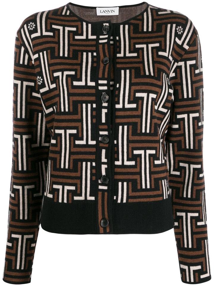 Lanvin Jl Monogram Cardigan - Brown