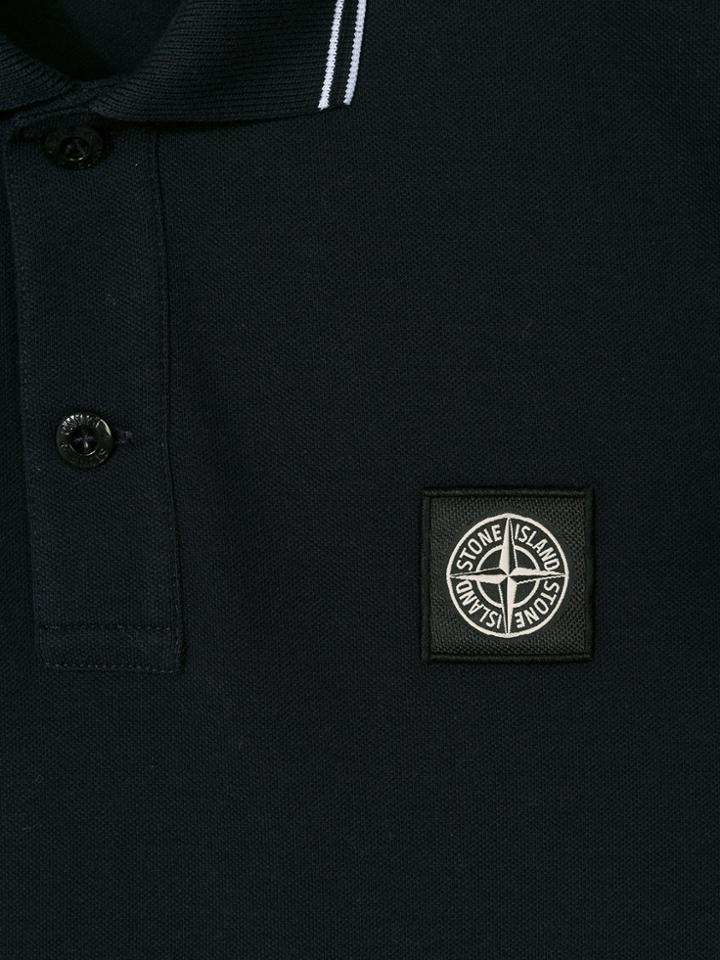 Stone Island Junior Teen Logo Polo Shirt - Blue