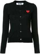 Heart Patch Cardigan, Women's, Size: Medium, Black, Wool, Comme Des Garçons Play