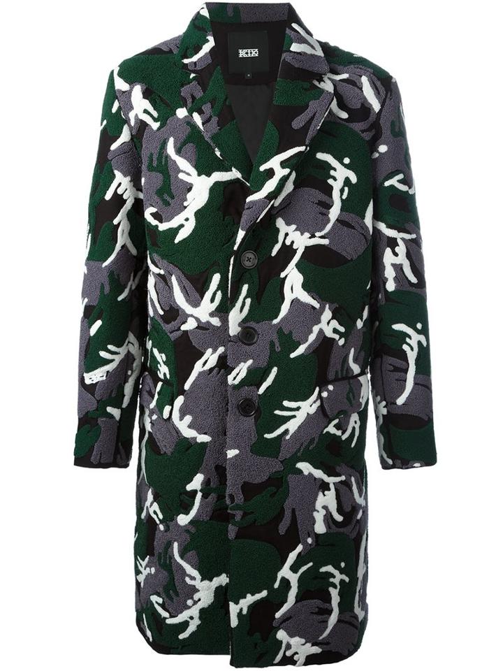 Ktz Camouflage 'towelling' Coat, Men's, Size: Medium, Green, Wool