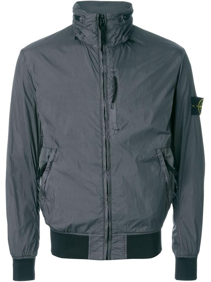 Stone Island Ribbed Hem Zip Jacket