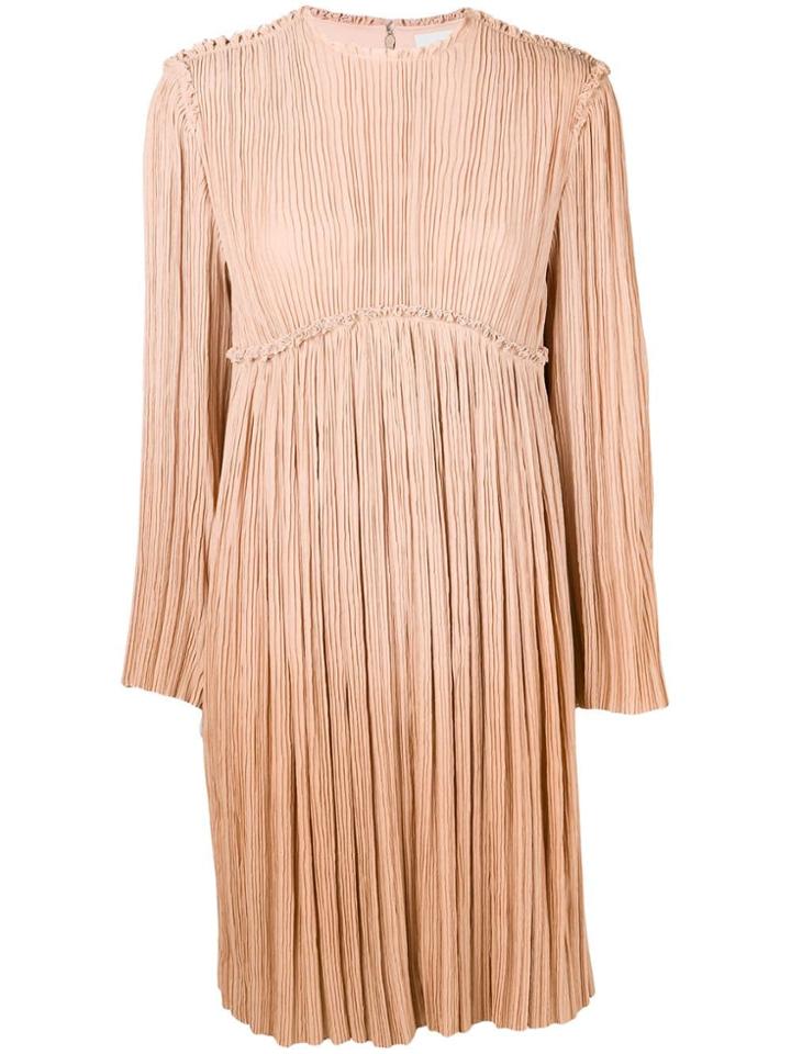 Chloé Plissé Dress - Neutrals