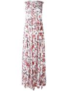 Msgm Floral Print Ruffled Dress, Women's, Size: 42, Silk
