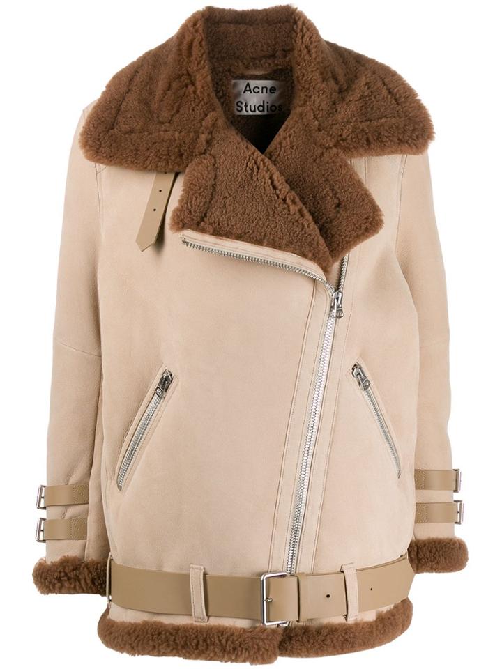 Acne Studios Velocite Shearling Jacket - Neutrals