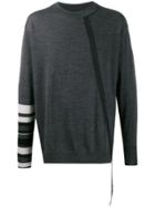 The Viridi-anne Knit Striped Jumper - Grey