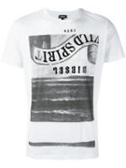 Diesel Square Print T-shirt, Men's, Size: Xl, White, Cotton