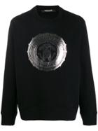 Roberto Cavalli Foil Logo Print Sweatshirt - Black