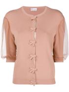 Red Valentino Short-sleeved Cardigan - Pink & Purple