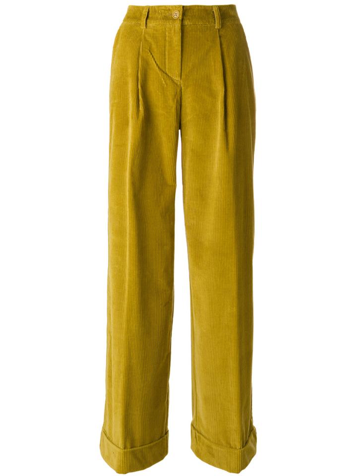 P.a.r.o.s.h. Wide Leg Trousers - Yellow & Orange