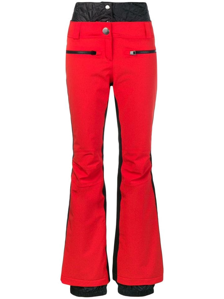 Rossignol Side Stripe Bootleg Trousers - Red