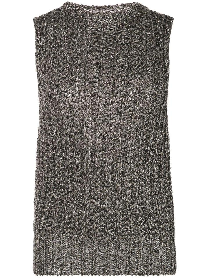 Isabel Marant Lurex Knit Tank Top - Metallic
