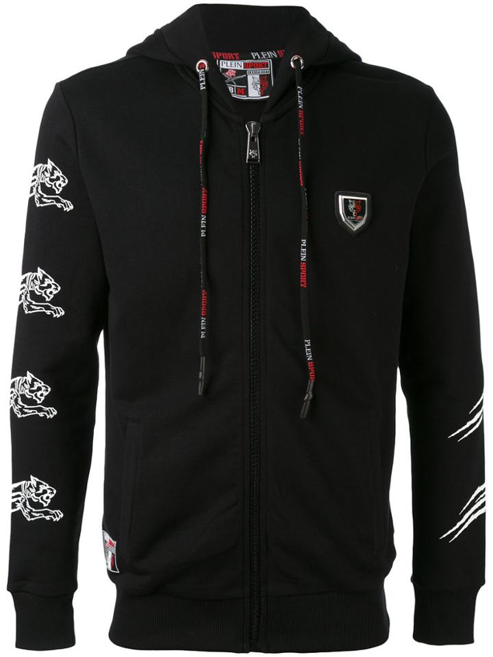 Plein Sport Tiger And Logo Print Jacket - Black