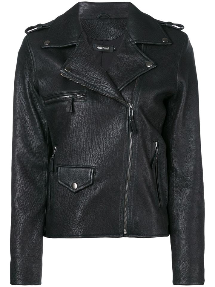 Magali Pascal Boxy Fit Biker Jacket - Black