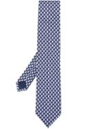 Salvatore Ferragamo Dog-print Silk Tie - Blue