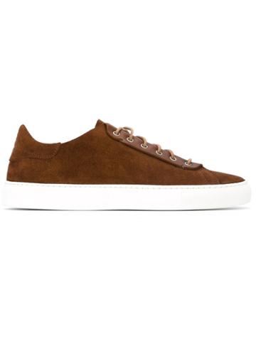 Hypnotic Yellow Classic Lace-up Sneakers, Men's, Size: 42, Brown, Suede/leather/rubber