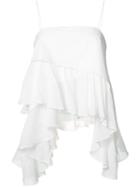 Cinq A Sept - Asymmetric Ruffle Top - Women - Cotton - S, White, Cotton