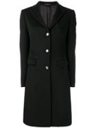 Tagliatore Classic Single Breasted Coat - Black