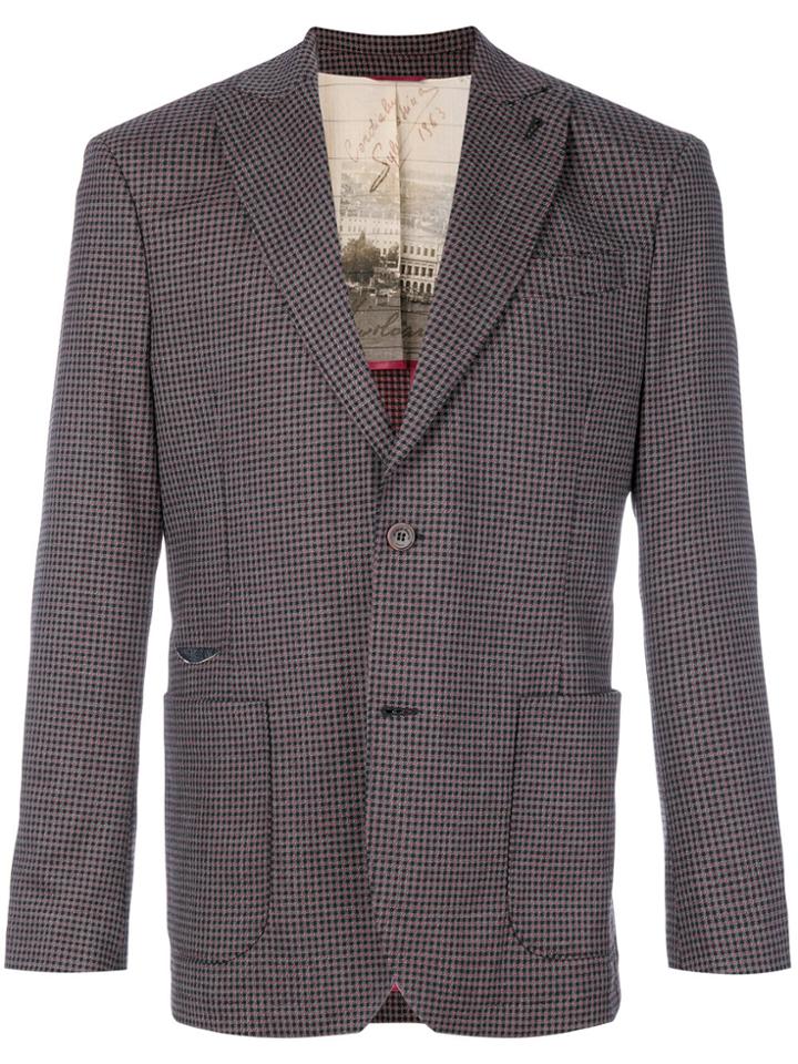 Al Duca D'aosta 1902 Checked Blazer - Red