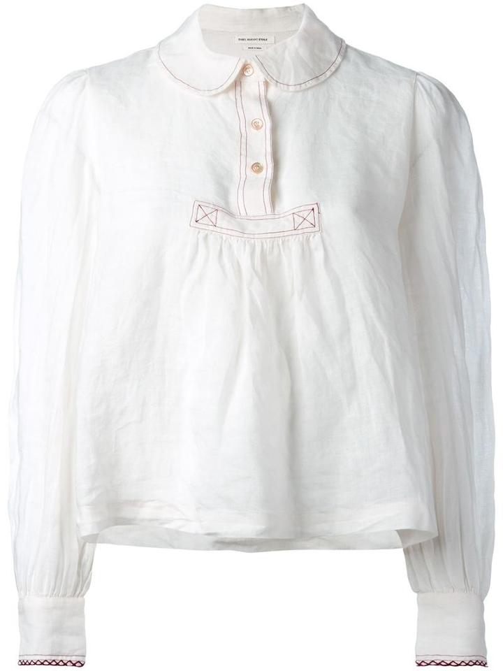 Isabel Marant Étoile Daloa Top, Women's, Size: 36, White, Linen/flax