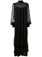 Alberta Ferretti Sheer Maxi Dress - Black