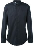 Dolce & Gabbana Button Down Collar Shirt, Size: 38, Blue, Cotton/spandex/elastane